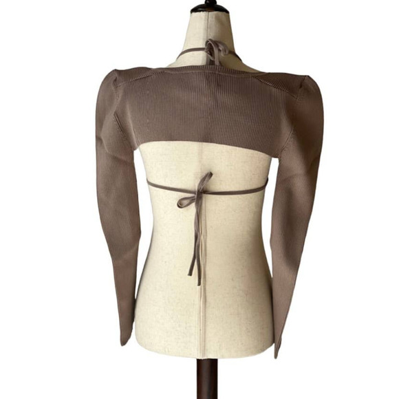 Ser.o.ya Dahlia Bikini Top and Shrug Set in Brown - Picture 4 of 13